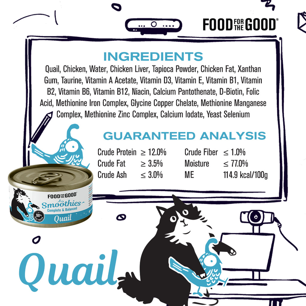 Food For The Good Smoothies - Quail Cat Can 80g