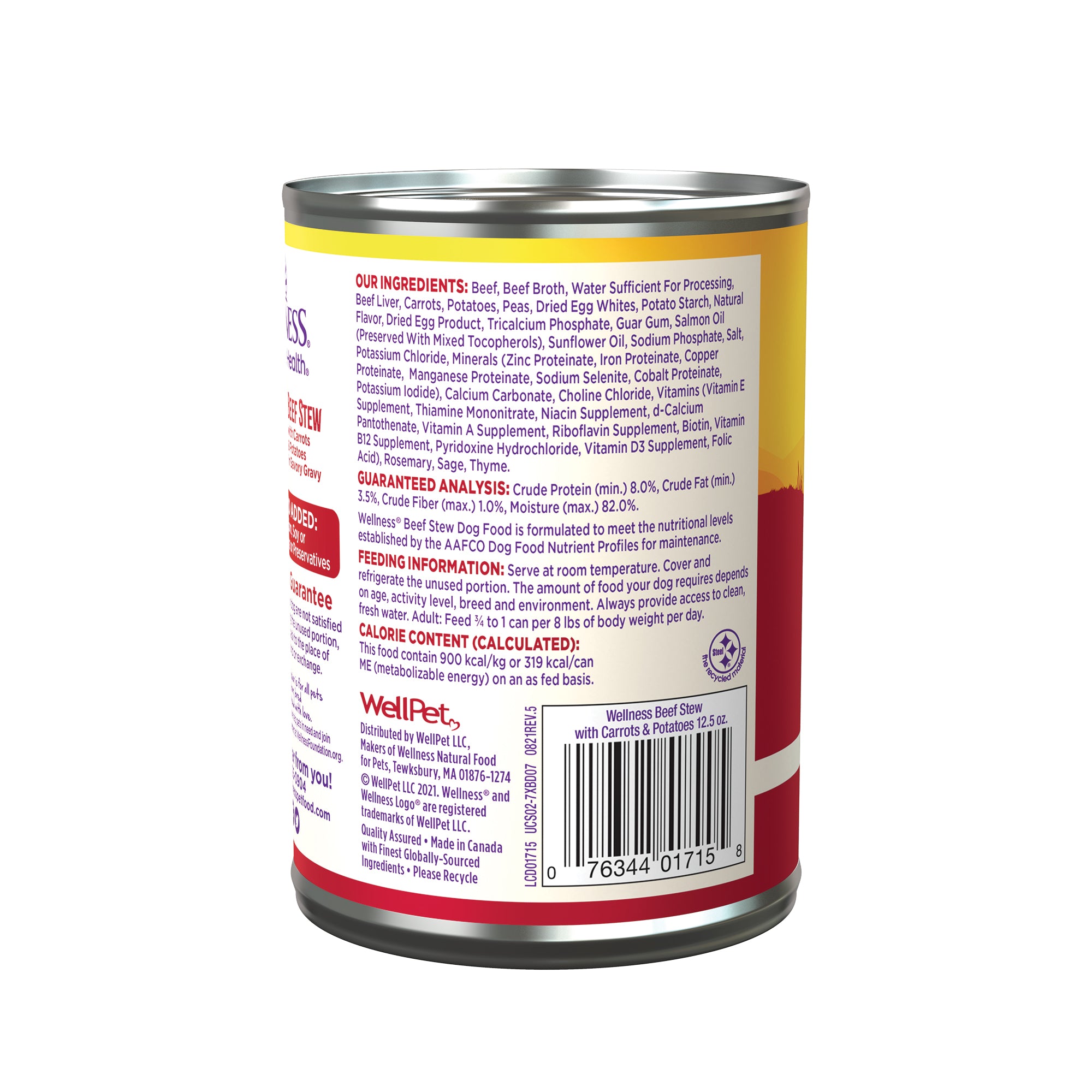 (20% OFF) Wellness Stew Beef with Carrots & Potatoes Wet Dog Food [Weight: 12.5 oz]