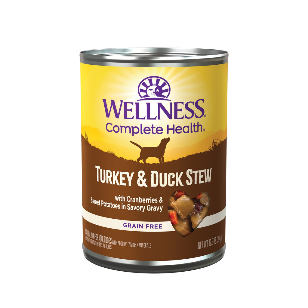 (20% OFF) Wellness Stew Turkey & Duck with Sweet Potatoes & Cranberries Wet Dog Food [Weight: 12.5 oz]