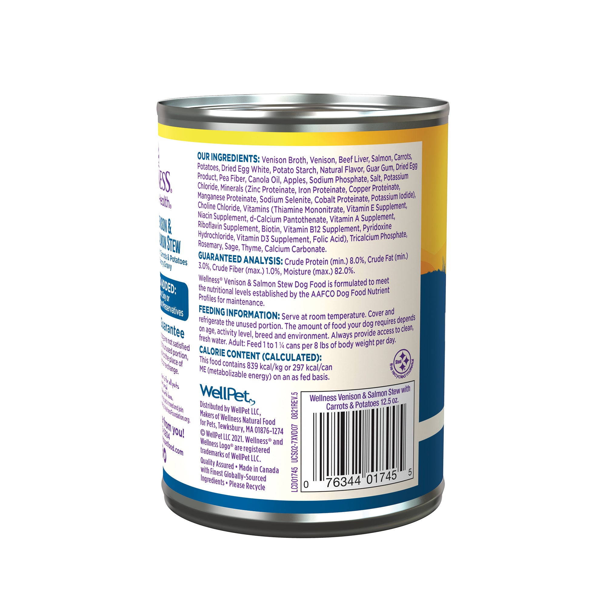 (20% OFF) Wellness Stew Venison & Salmon with Potatoes & Carrots Wet Dog Food [Weight: 12.5 oz]