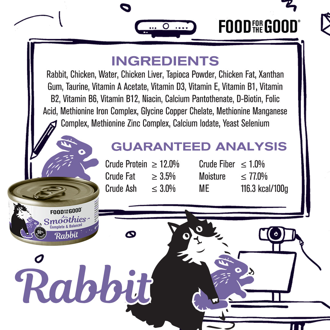 Food For The Good Smoothies - Rabbit Cat Can 80g