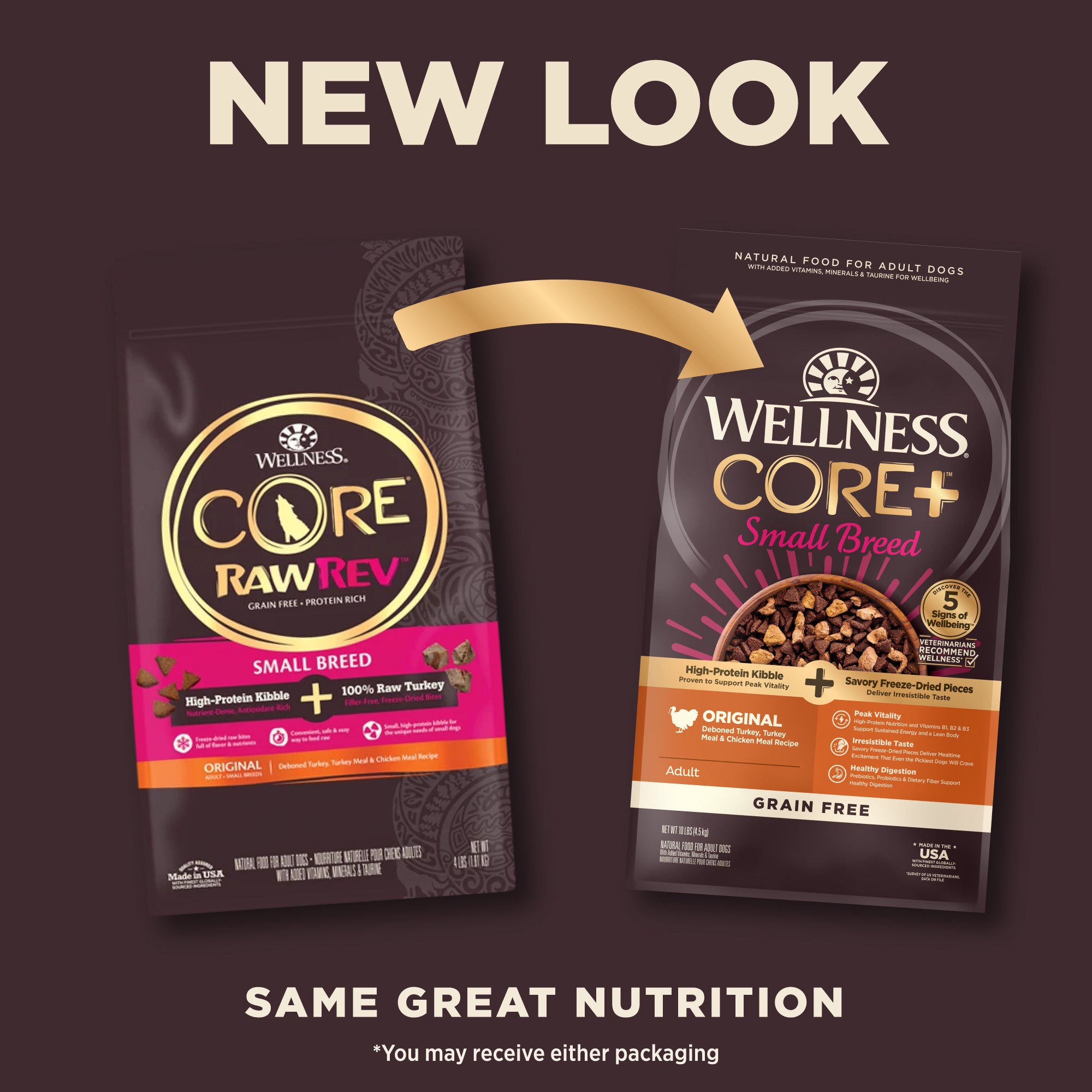 [FREE WIPE + 20% OFF] Wellness CORE+ RawRev - Kibble + Freeze-Dried Pieces Grain-Free Dry Dog Food 10lb&18-20lb | 5 Recipe
