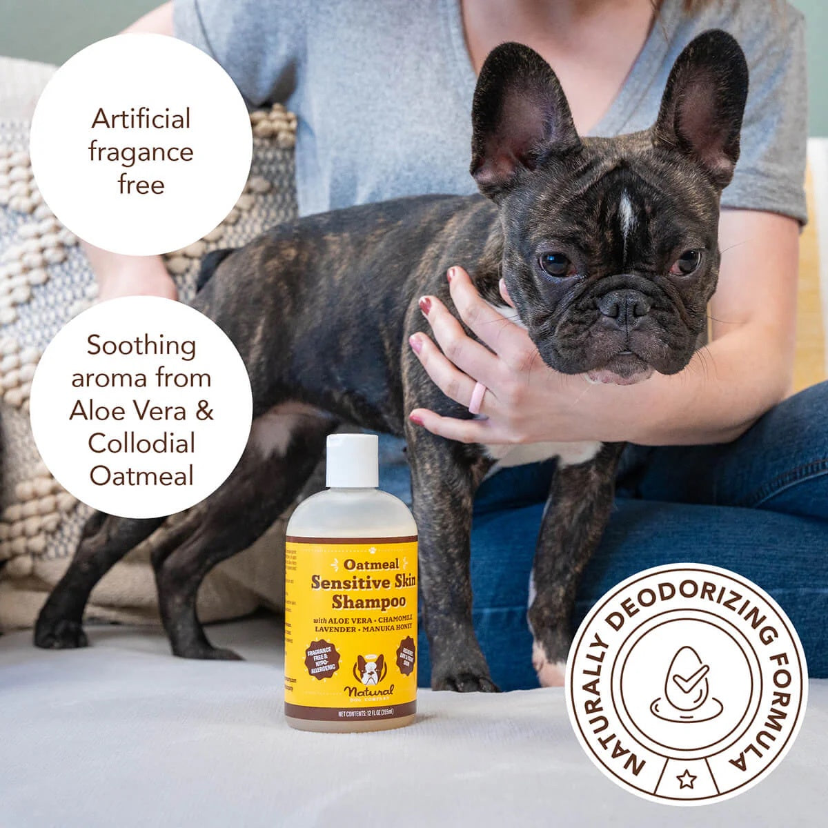 Natural Dog Company Sensitive Skin Oatmeal Shampoo For Dogs 12oz
