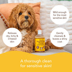 Natural Dog Company Sensitive Skin Oatmeal Shampoo For Dogs 12oz