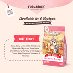 Fur Nature Natural Wholesome Gently Dried Dog Treats - Beef Recipe (200g)