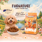 Fur Nature Natural Wholesome Gently Dried Dog Treats - Salmon Recipe (200g)