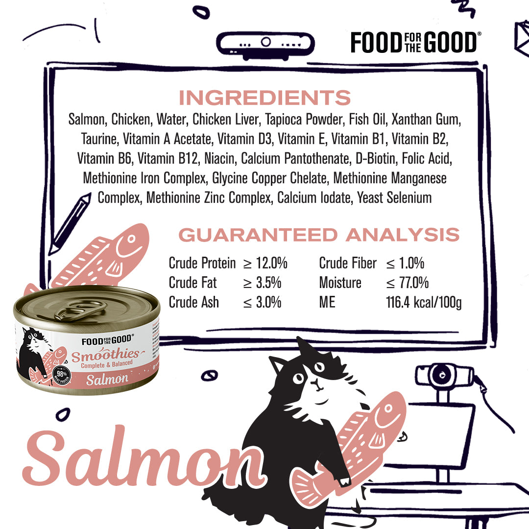 Food For The Good Smoothies - Salmon Cat Can 80g