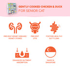[SMOOTH] PetCubes Gently Cooked Frozen Senior Cat Food - SMOOTH Chicken & Duck 1.28 KG [2 Variants]