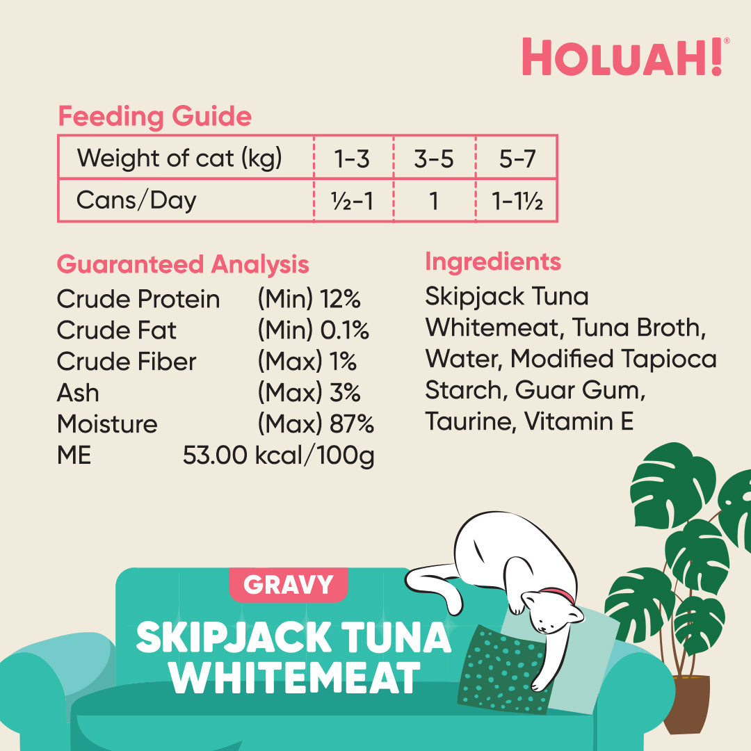 Holuah! Gravy Cat Can - Skipjack Tuna Whitemeat 80g