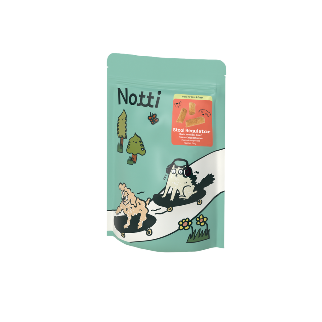 [10% OFF] Notti Stool Regulator Duck, Venison, Beef Freeze-Dried Chunks 50g Treats For Dogs & Cats