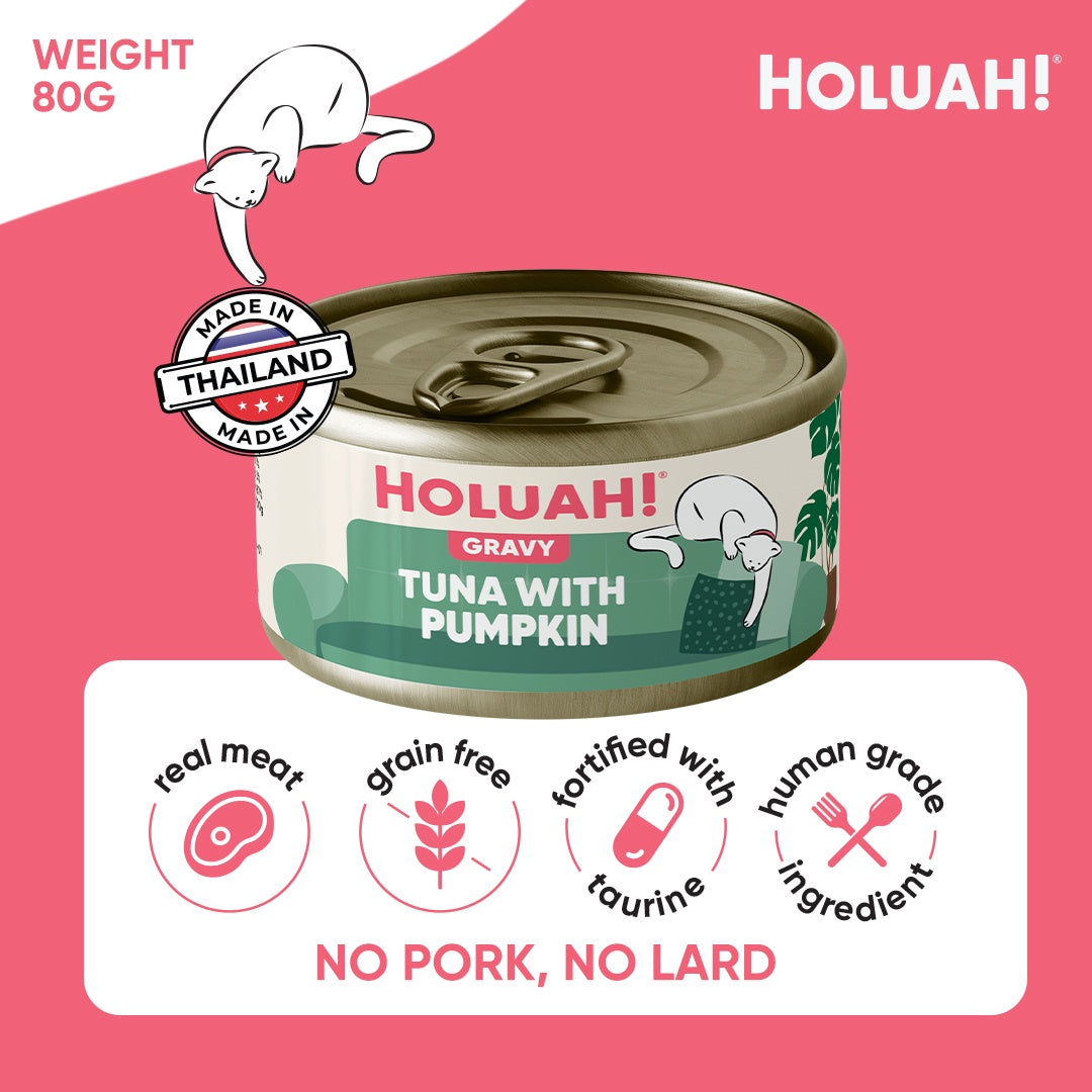 Holuah! Gravy Cat Can - Tuna with Pumpkin 80g