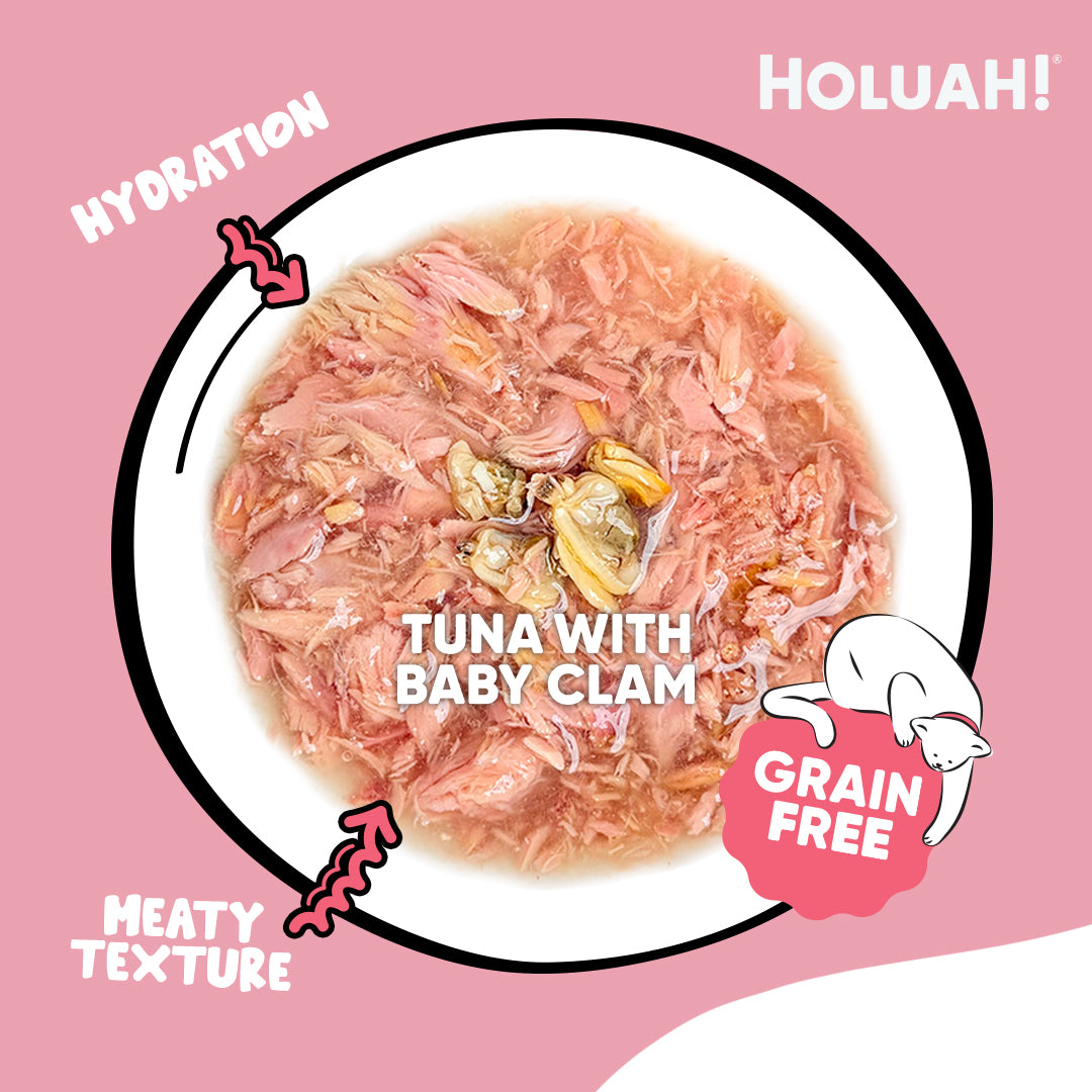 Holuah! Gravy Cat Can - Tuna with Baby Clam 80g