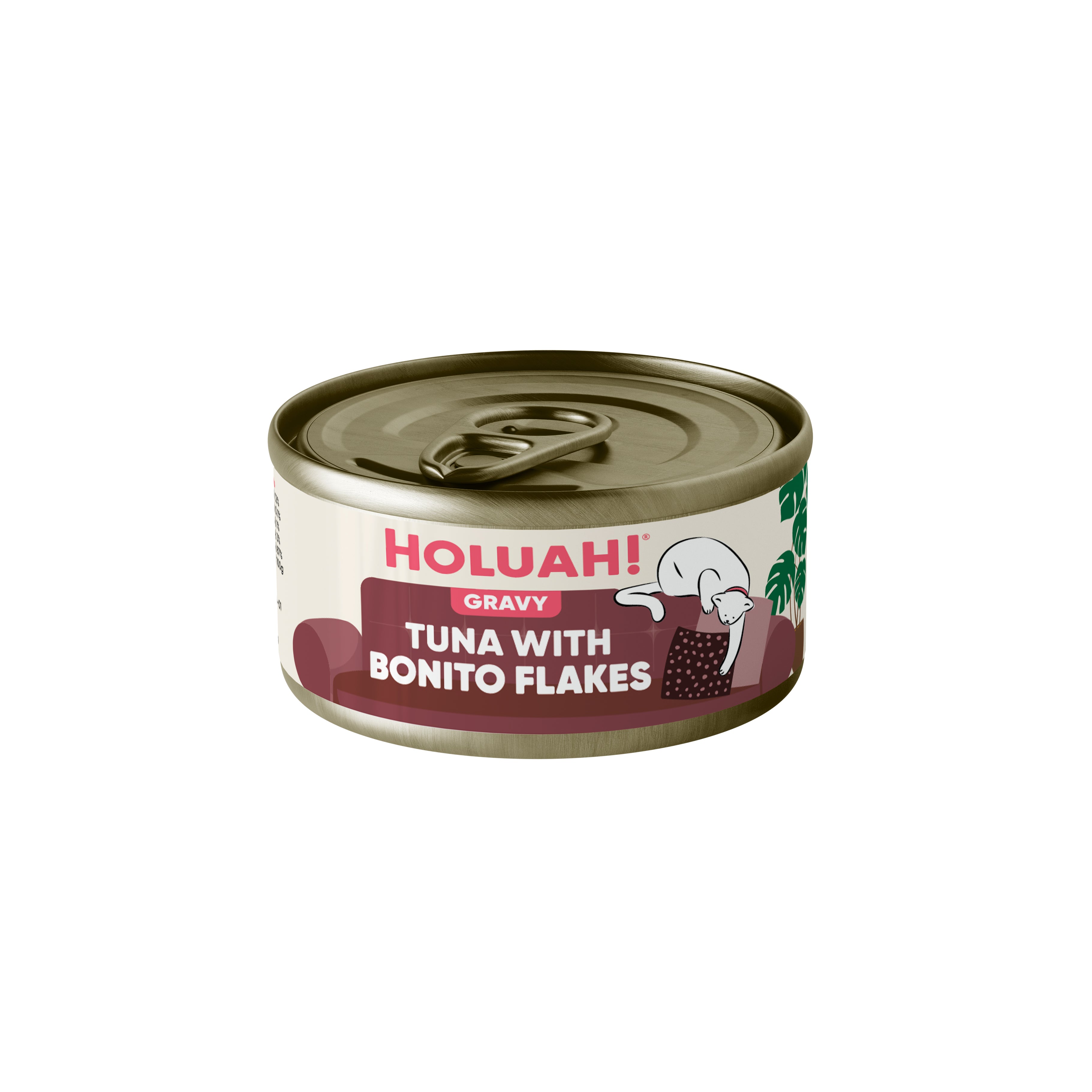 Holuah! Gravy Cat Can - Tuna with Bonito Flakes 80g