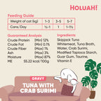Holuah! Gravy Cat Can - Tuna with Crab Surimi 80g