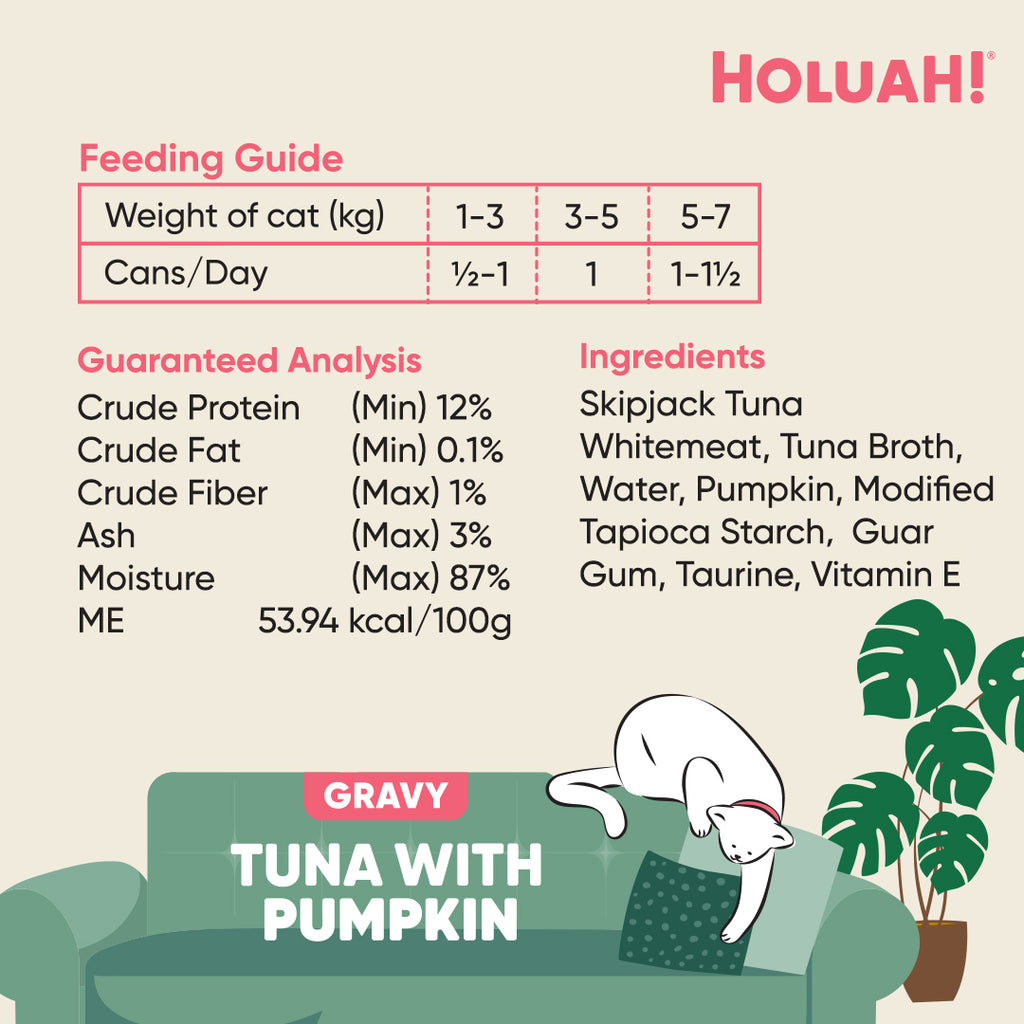 Holuah! Gravy Cat Can - Tuna with Pumpkin 80g