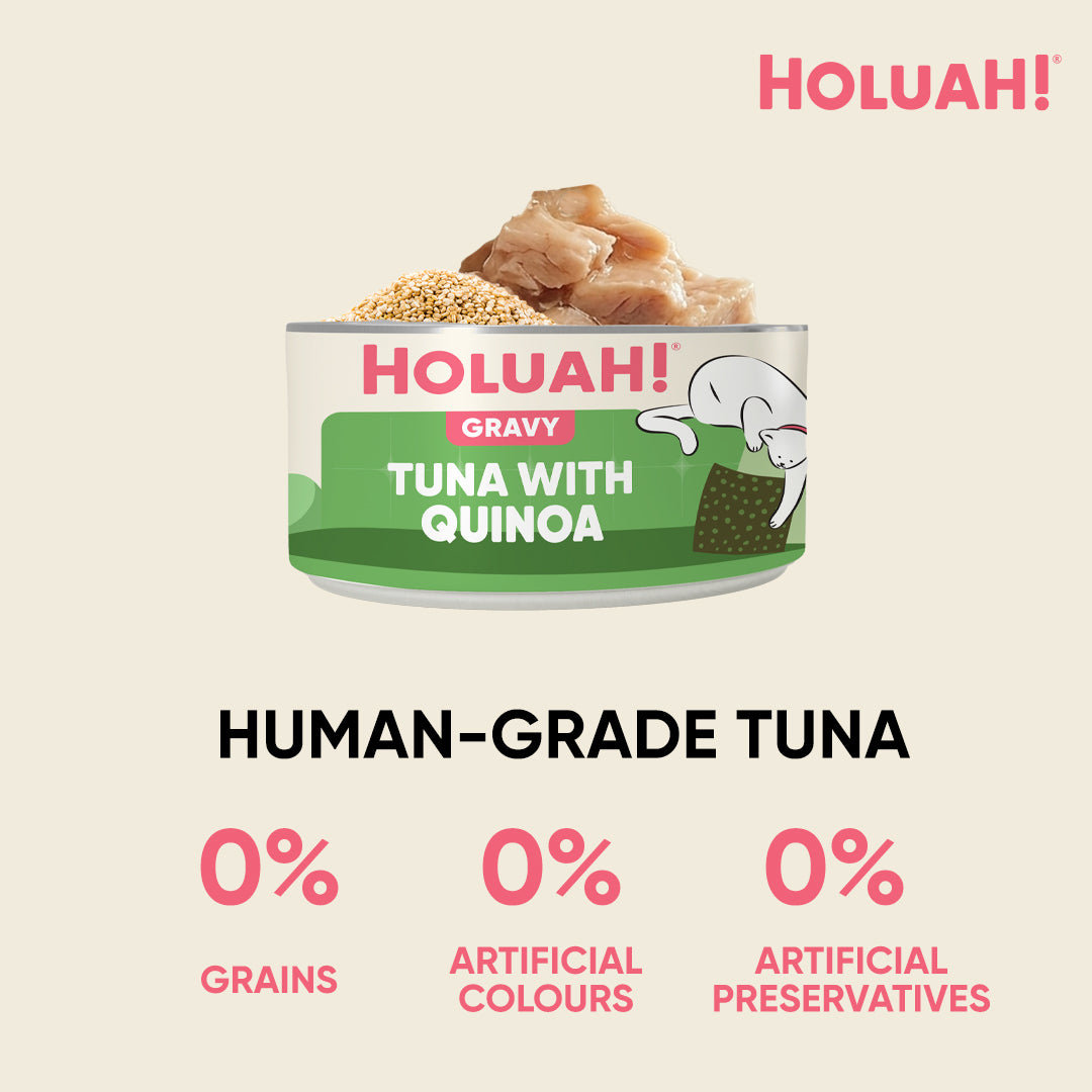 Holuah! Gravy Cat Can - Tuna with Quinoa 80g