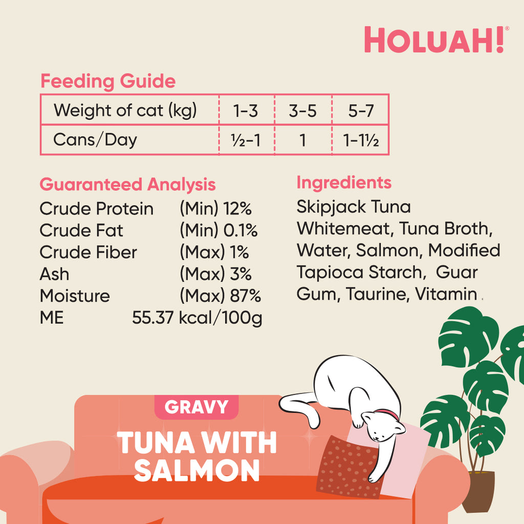 Holuah! Gravy Cat Can - Tuna with Salmon 80g