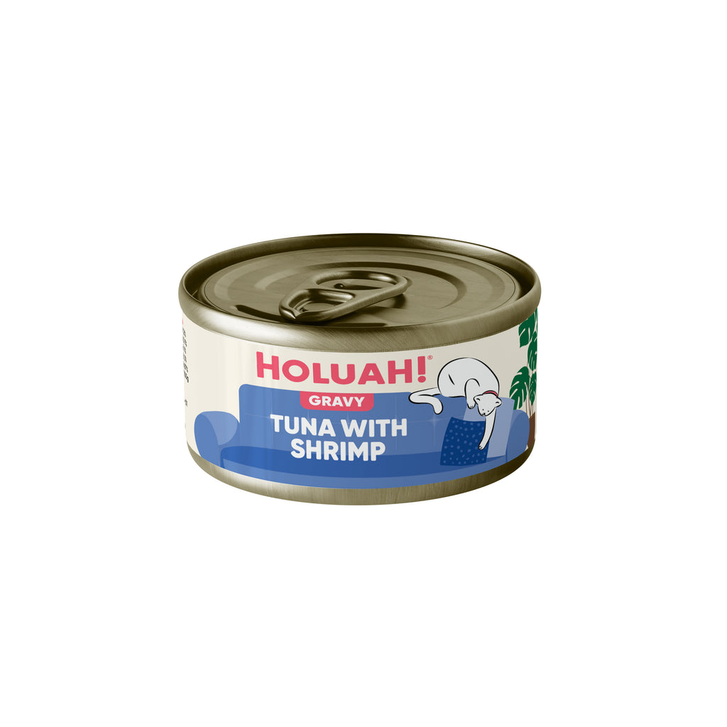 Holuah! Gravy Cat Can - Tuna with Shrimp 80g