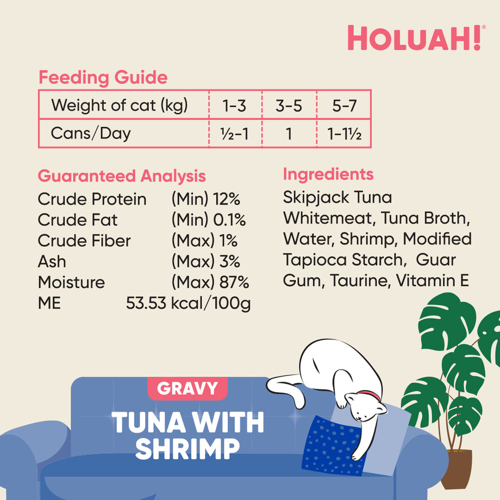Holuah! Gravy Cat Can - Tuna with Shrimp 80g