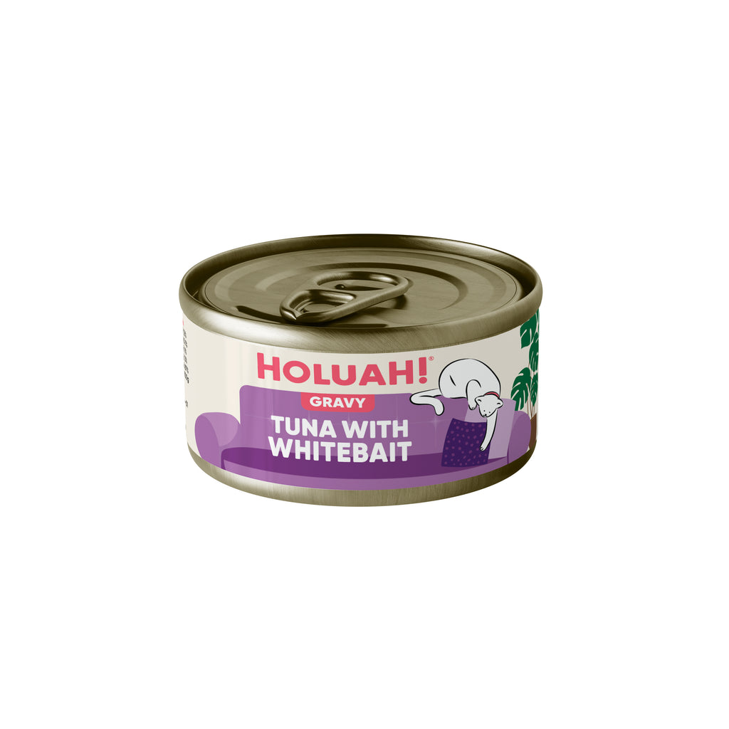Holuah! Gravy Cat Can - Tuna with Whitebait 80g
