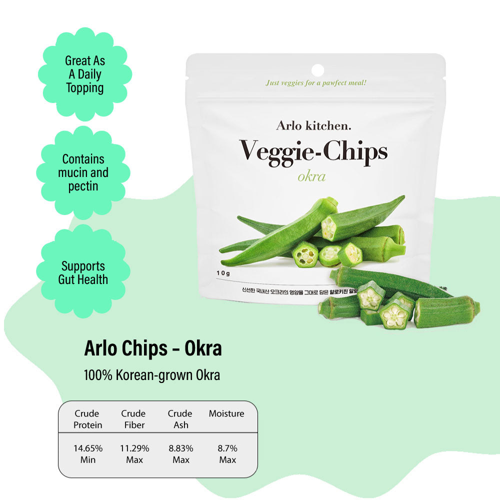 Arlo Kitchen - 100% Korean-grown Okra 10g Treats For Dogs