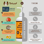 Natural Dog & Cats Supplement Wild Alaskan Salmon Oil (16oz)/(32oz)