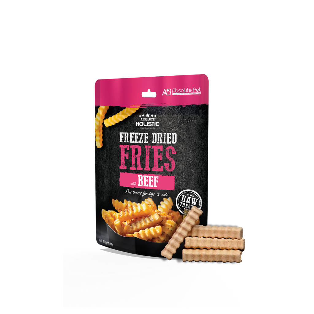 Absolute Holistic Freeze Dried Raw Treats for Cats & Dogs - Beef Fries (60g)