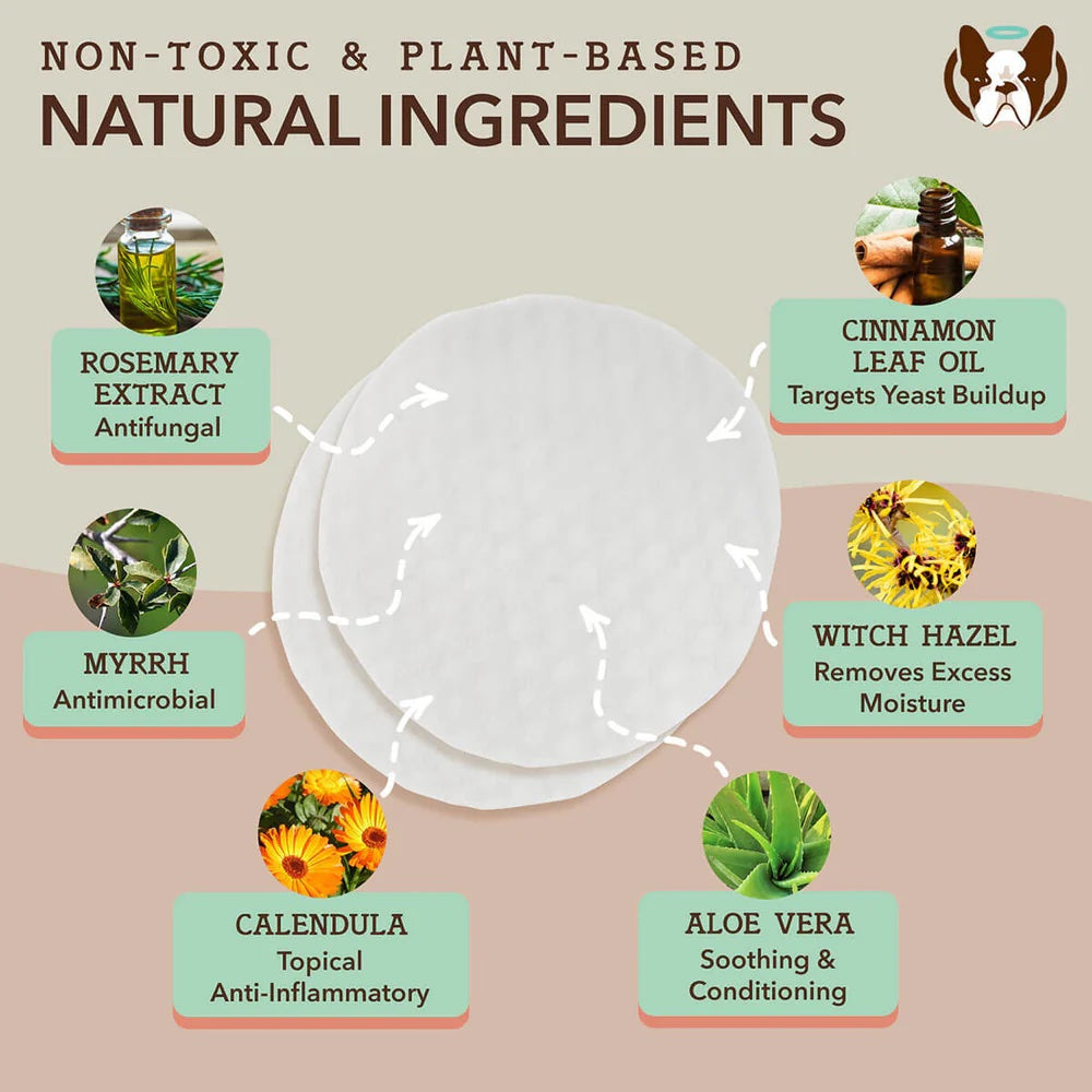 Natural Dog Company Ear Wipes For Dogs (50pcs)