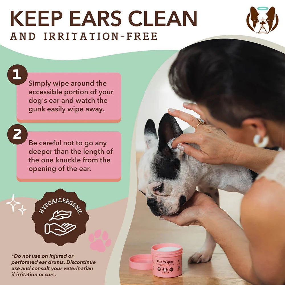 Natural Dog Company Ear Wipes For Dogs (50pcs)