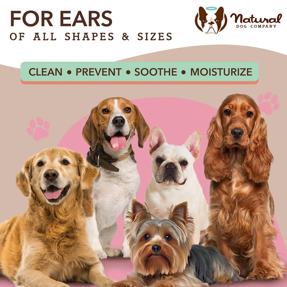Natural Dog Company Ear Wipes For Dogs (50pcs)
