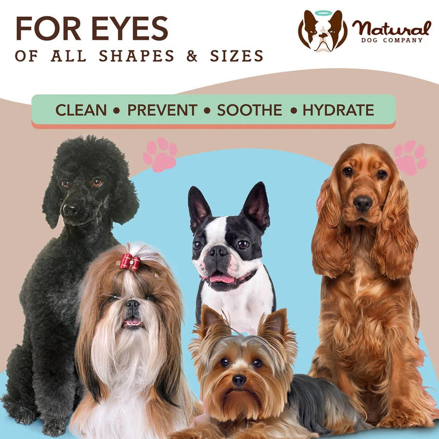 Natural Dog Company Eye Wipes For Dogs (100 wipes)