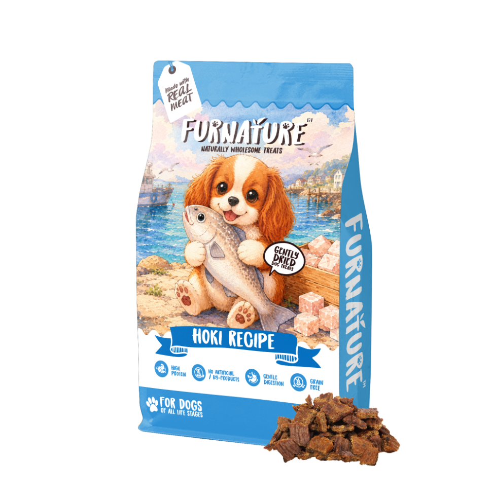 Fur Nature Natural Wholesome Gently Dried Dog Treats - Hoki Recipe (200g)