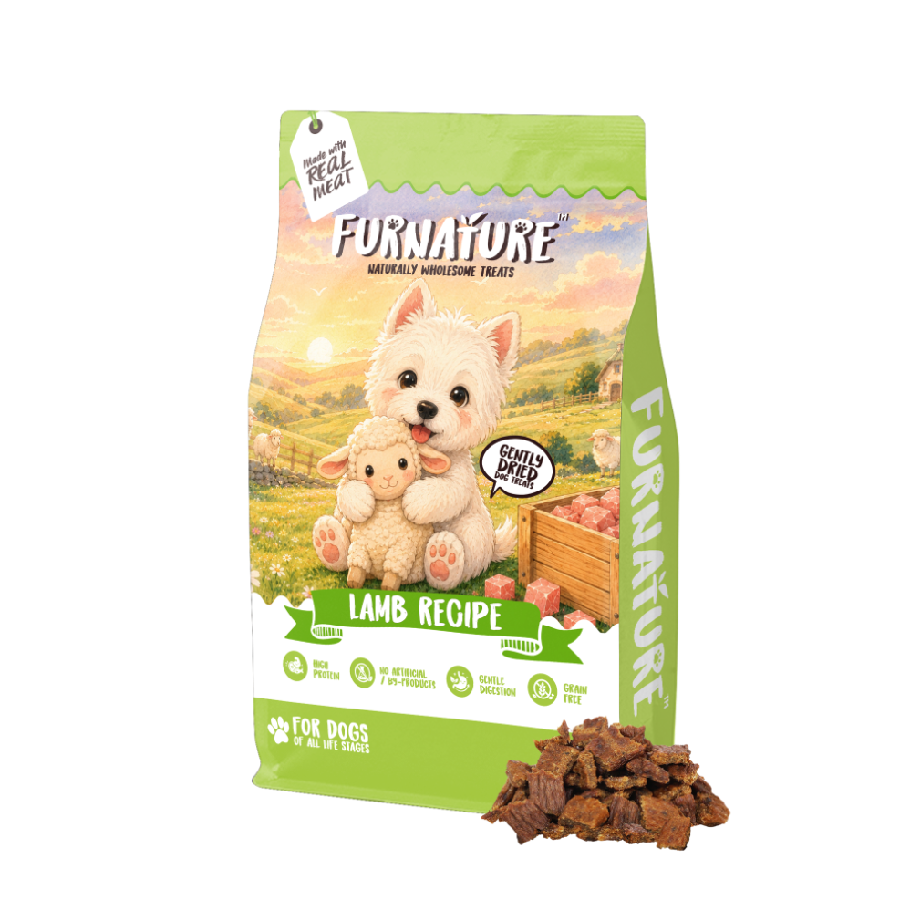 Fur Nature Natural Wholesome Gently Dried Dog Treats - Lamb Recipe (200g)