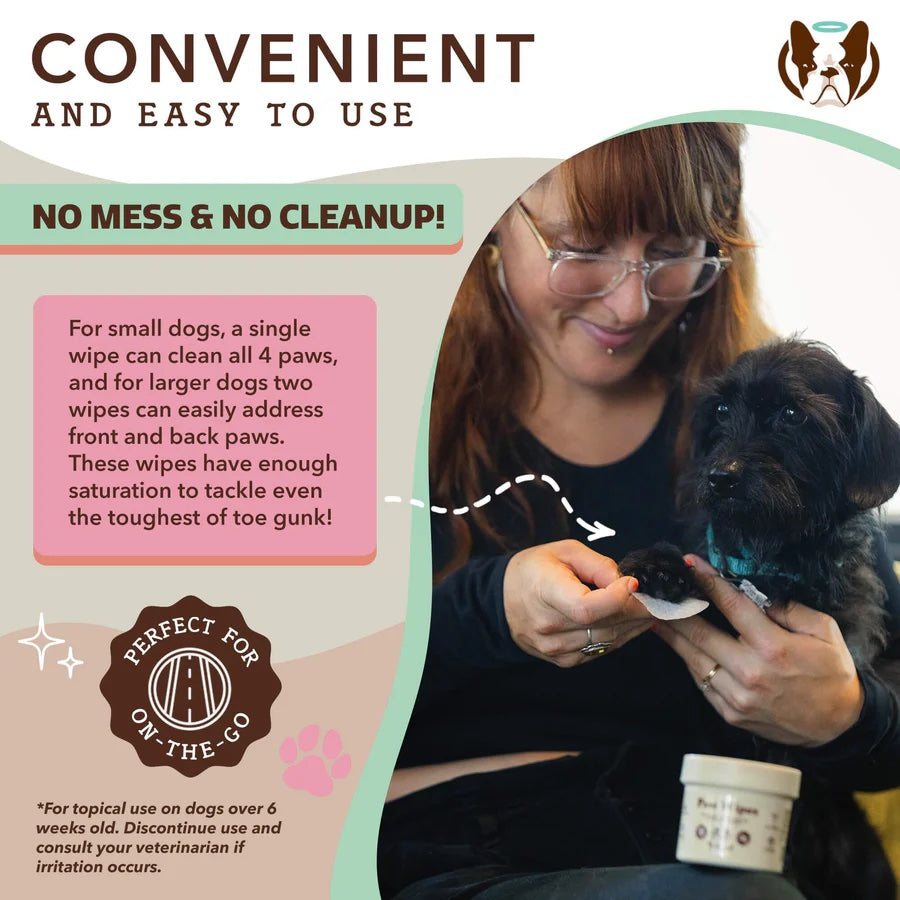 Natural Dog Company Paw Wipes For Dogs (50pcs)