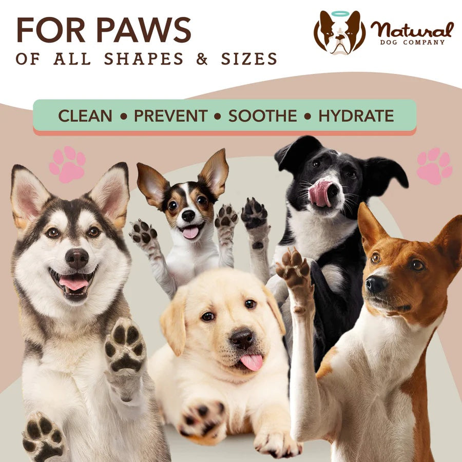 Natural Dog Company Paw Wipes For Dogs (50pcs)