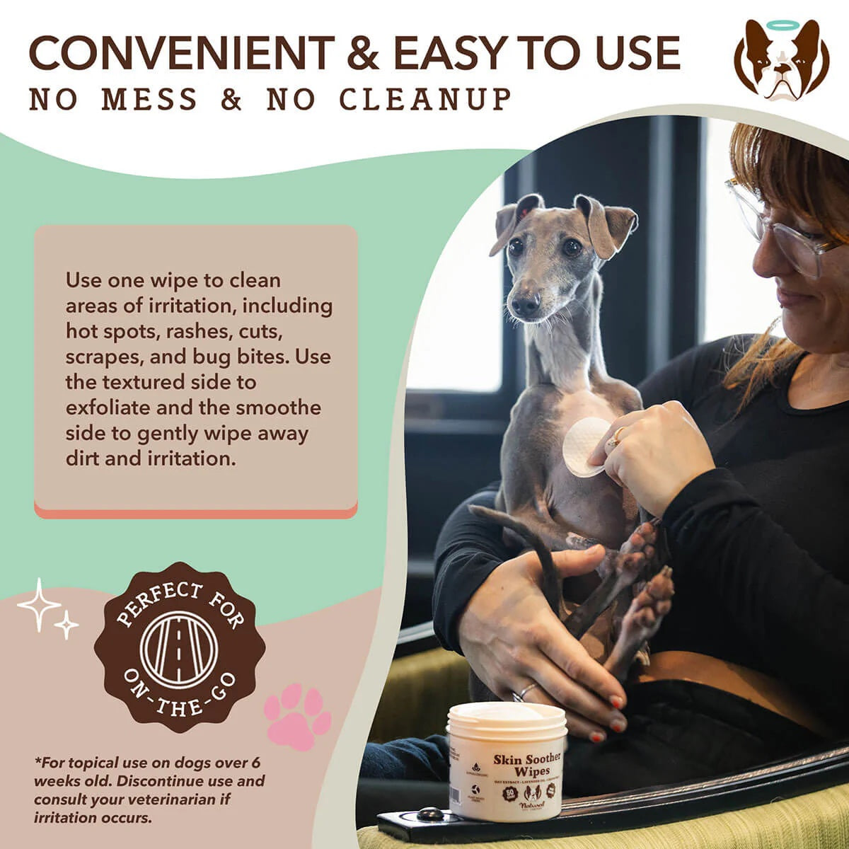 [Vet Recommend]Natural Dog Company Skin Soother Wipes (50/100wipes) For Dogs