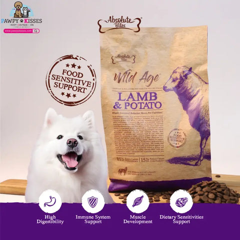 Absolute Bites Absolute Bites Wild Age Dry Dog Food - Lamb & Potato (3.3lbs/22lbs) Dog Food & Treats
