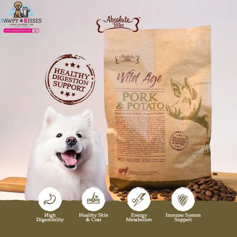 Absolute Bites Absolute Bites Wild Age Dry Dog Food - Pork & Potato (3.3lbs/22lbs) Dog Food & Treats