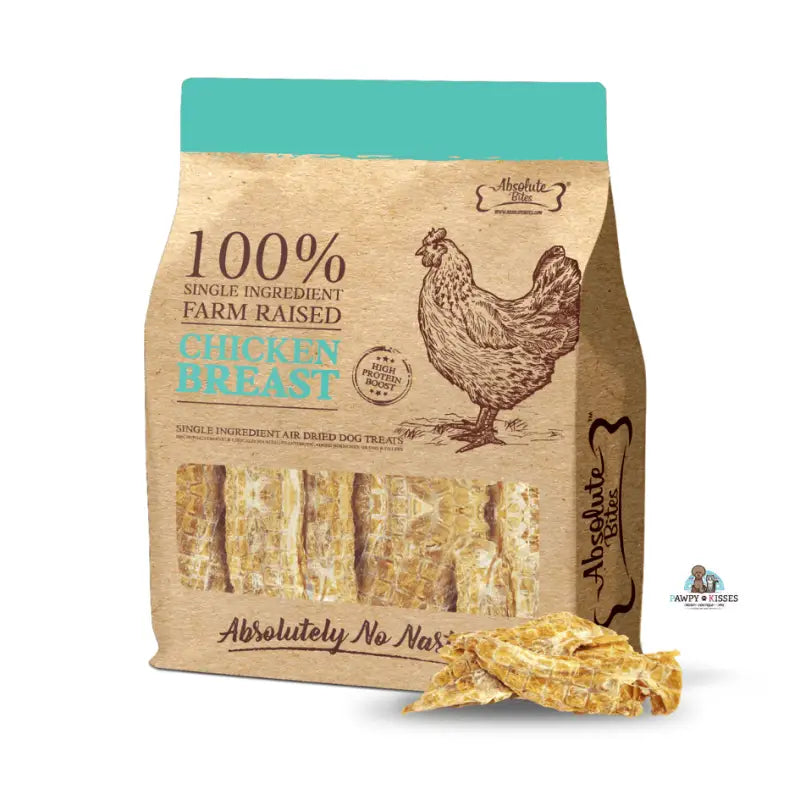 Absolute Bites [34% OFF] Absolute Bites Air Dried Chicken Breast Cat & Dog Treats 450g Dog Food & Treats