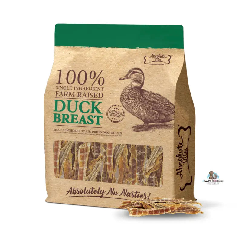 Absolute Bites [34% OFF] Absolute Bites Air Dried Duck Breast Dog & Cat Treats 350G Dog Food & Treats