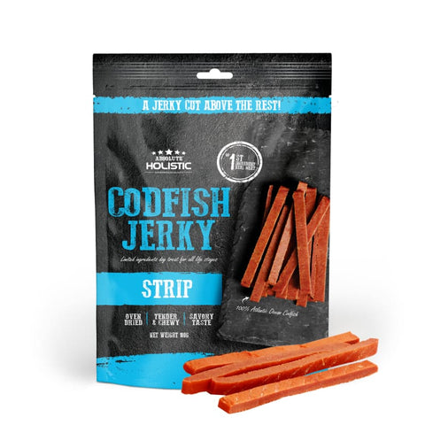 Absolute Holistic Absolute Holistic Oven-Baked Grain-Free Cod Fish Strip Jerky Dog Treats 100g Dog Food & Treats