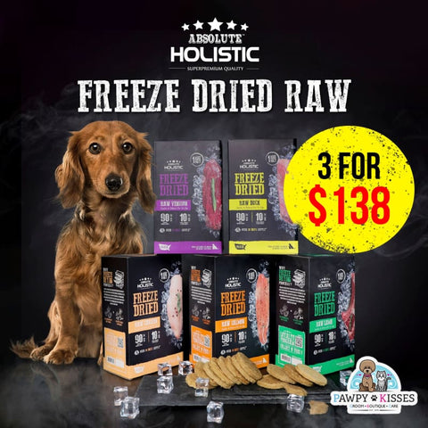 Absolute Holistic [3 FOR $138 | MIX & MATCH] Absolute Holistic Freeze Dried Raw Dog Food 14oz