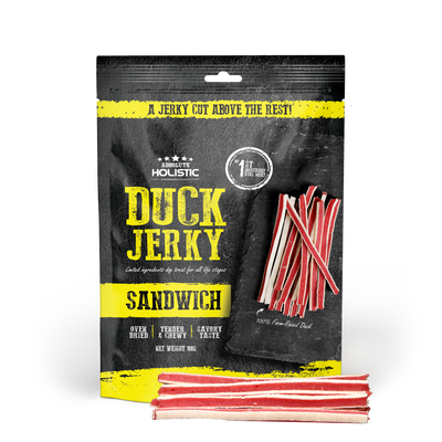 Absolute Holistic Absolute Holistic Oven-Baked Grain-Free Duck Sandwich Jerky Dog Treat 100g Dog Food & Treats