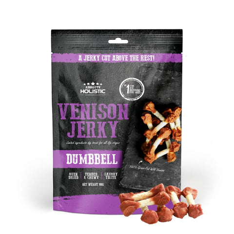 Absolute Holistic Absolute Holistic Oven-Baked Grain-Free Venison Dumbbell Jerky Dog Treats 100g Dog Food & Treats