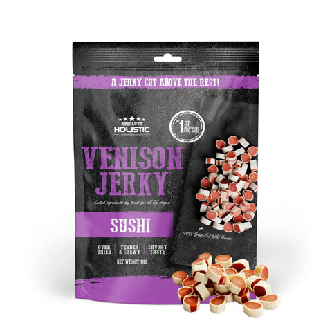 Absolute Holistic Absolute Holistic Oven-Baked Grain-Free Venison Sushi Jerky Dog Treats 100g Dog Food & Treats