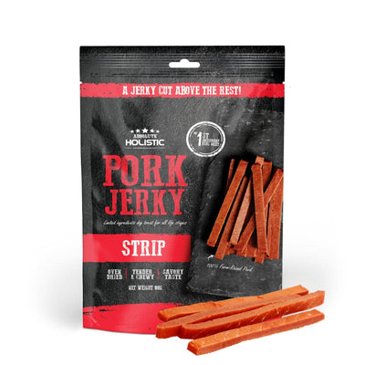 Absolute Holistic Absolute Holistic Oven-Baked Grain-Free Pork Strip Jerky Dog Treat 100g Dog Food & Treats