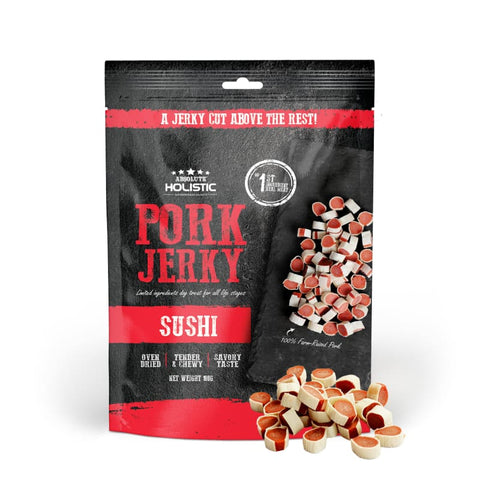 Absolute Holistic Absolute Holistic Oven-Baked Grain-Free Pork Sushi Jerky Dog Treat 100g Dog Food & Treats