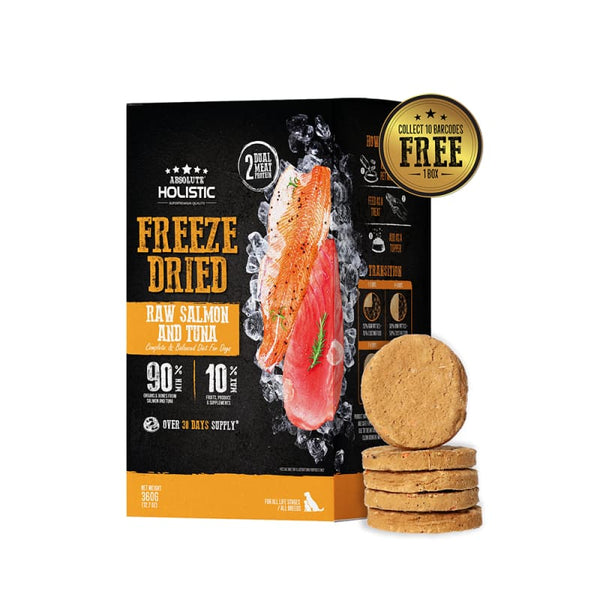 Absolute Holistic [UP TO 38% OFF] Absolute Holistic Salmon & Tuna Freeze Dried Raw Dog Food 14oz Dog Food & Treats