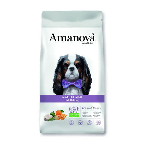 Amanova Amanova Dog Mature Mini Fish Low Grain Dry Dog Food I 2 kg / 7kg Dog Food & Treats