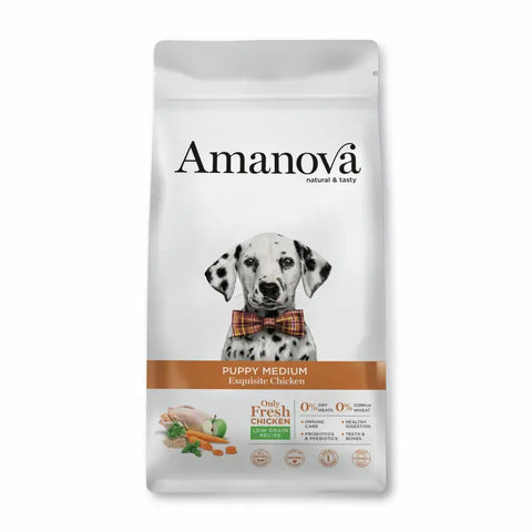 Amanova Amanova Dog Medium Puppy Chicken Low Grain Dry Dog Food 2 kg Dog Food & Treats